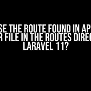 Can I Use the Route Found in api.php in Another File in the Routes Directory in Laravel 11?