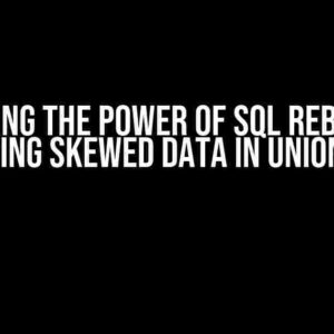 Unlocking the Power of SQL REBALANCE: Solving Skewed Data in UNION ALL