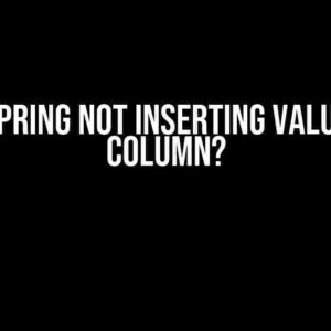 Why is Spring Not Inserting Value into ID Column?